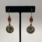 Designer Lucky Brand Gold-Tone Rhinestone Petal Of Peace Drop Earrings image number 1