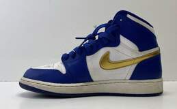 Air Jordan 1 Retro High Gold Medal (GS) Deep Royal Blue Athletic Shoes Women's 8 alternative image
