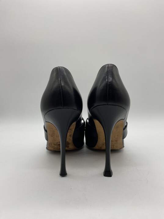 AUTHENTIC Manolo Blahnik Black Pump Heel Women Sz 9 image number 4