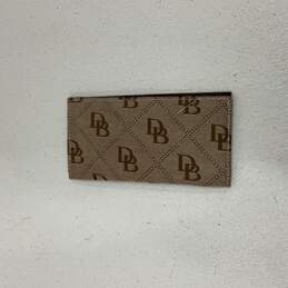 Dooney & Bourke Womens Brown Monogram Receipt Keeper Compartments Bifold Wallet