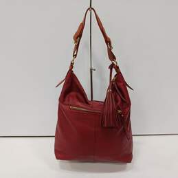 Isaac Mizrahi! Cardinal Red Leather Bridgehampton Handbag alternative image