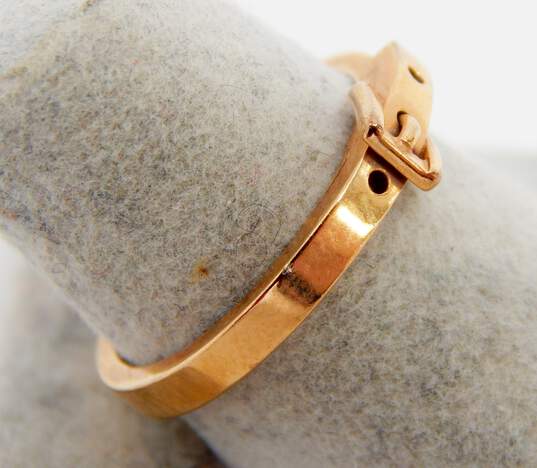 Buy the Michael Kors Gold Tone Buckle Bracelet & Rose Gold Tone Ring |  GoodwillFinds