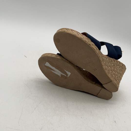 Andre Assous Womens Espadrille Sandals Allison Wedge Heel Open Toe Blue Size 35 image number 6