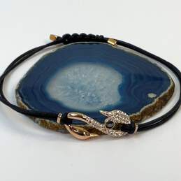 Designer Swarovski Black Sparkling Crystal Power Collection Hook Tennis Bracelet