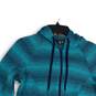 Under Armour Womens Blue Striped Long Sleeve Full-Zip Hoodie Size Medium image number 3