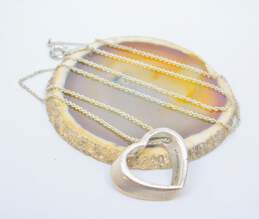 Tiffany & Co. Sterling Silver Modernist Open Heart Necklace 4.0g