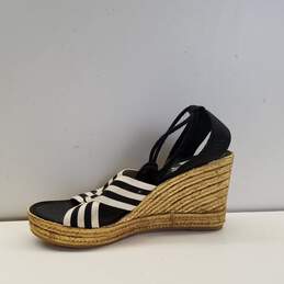 Marc Jacobs Dani Gold Stripped Sandal Espadrille Wedge Heels Shoes Size 37.5 B alternative image