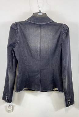 NWT INC International Concepts Womens Black Pockets Denim Blazer Jacket Size S alternative image