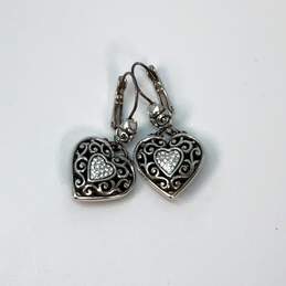 Designer Brighton Silver-Tone Heart Fashionable Leverback Dangle Earrings alternative image