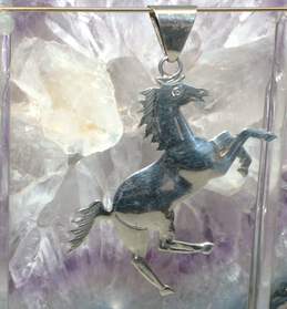 Artisan W. Begay Sterling Silver Horse Pendant