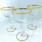 Vintage Gold Rim Champagne/Sherbet Glasses Set of 6 image number 3