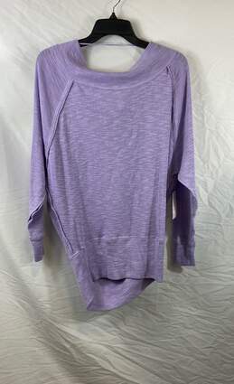 NWT We The Free Womens Purple Knitted Long Sleeve Off Shoulder Blouse Top Size S