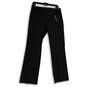 NWT Womens Black Flat Front Martin Fit Straight Leg Dress Pants Size 4 image number 4