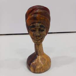 Handcarved Turbaned Bust