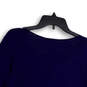 NWT Womens Blue Long Sleeve Scoop Neck Pullover Blouse Top Size M image number 2