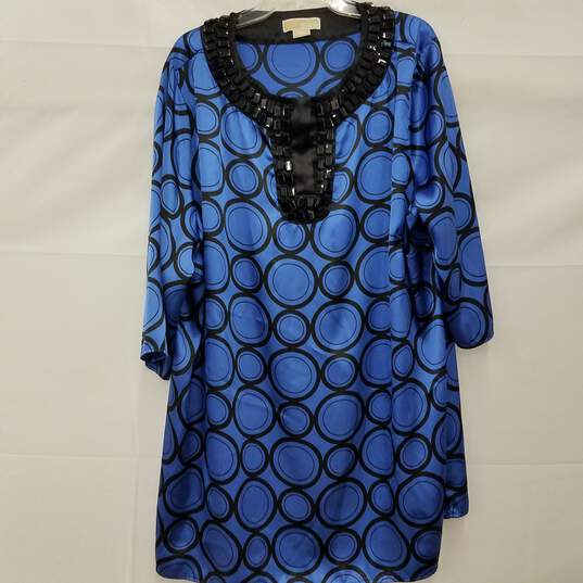 Michael Kors Long Sleeve Shift Geometric Dress Size 24W image number 1