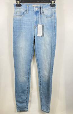 NWT Guess Womens Blue Pockets Light Wash Mid Rise Denim Skinny Jeans Size 25R