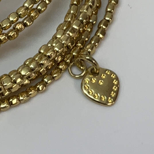 Designer Stella & Dot Gold-Tone Multi Strand Wire Beaded Wrap Bracelet image number 4