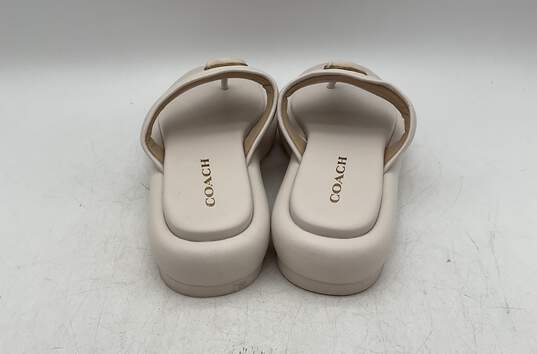 Coach Outlet White/Cream Sylvie Sandals Women's Size 8 image number 4