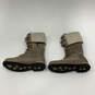 Womens Gray Snowtropolis Primaloft Suede Lace Up Snow Boots Size 6 image number 3