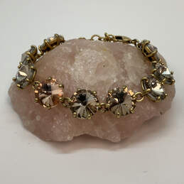 Designer Stella & Dot Gold-Tone Round Stones Adjustable Chain Bracelet