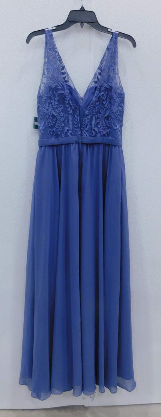 Women's Unbranded Blue Lace Sleeveless Dress Size 10 image number 1