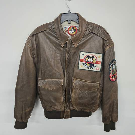 Buy the Victory Mickey Bomber Jacket | GoodwillFinds