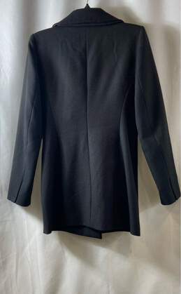 Barbara Bui Womens Black Wool Long Sleeve Collared 4 Button Overcoat Size 38 alternative image