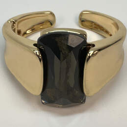 Designer RLM Studio Gold-Tone Crystal Cut Stone Fashionable Cuff Bracelet alternative image