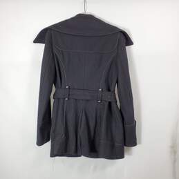 Miss Sixty Women Black Trench Coat Sz M alternative image