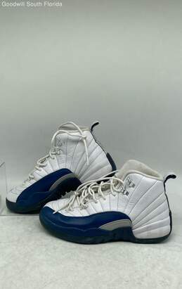Jordan 12 White Blue Shoes For Womens Size 5.5