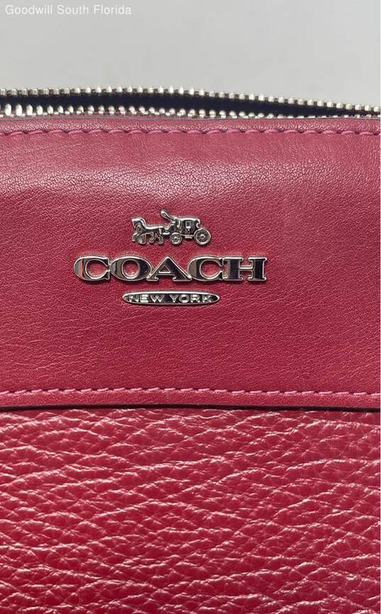 Coach Womens Red Leather Handbag image number 3