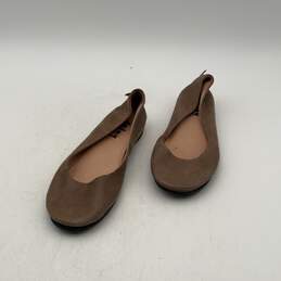 FS/NY Womens Brown Suede Round Toe Slip-On Ballet Flats Size 7