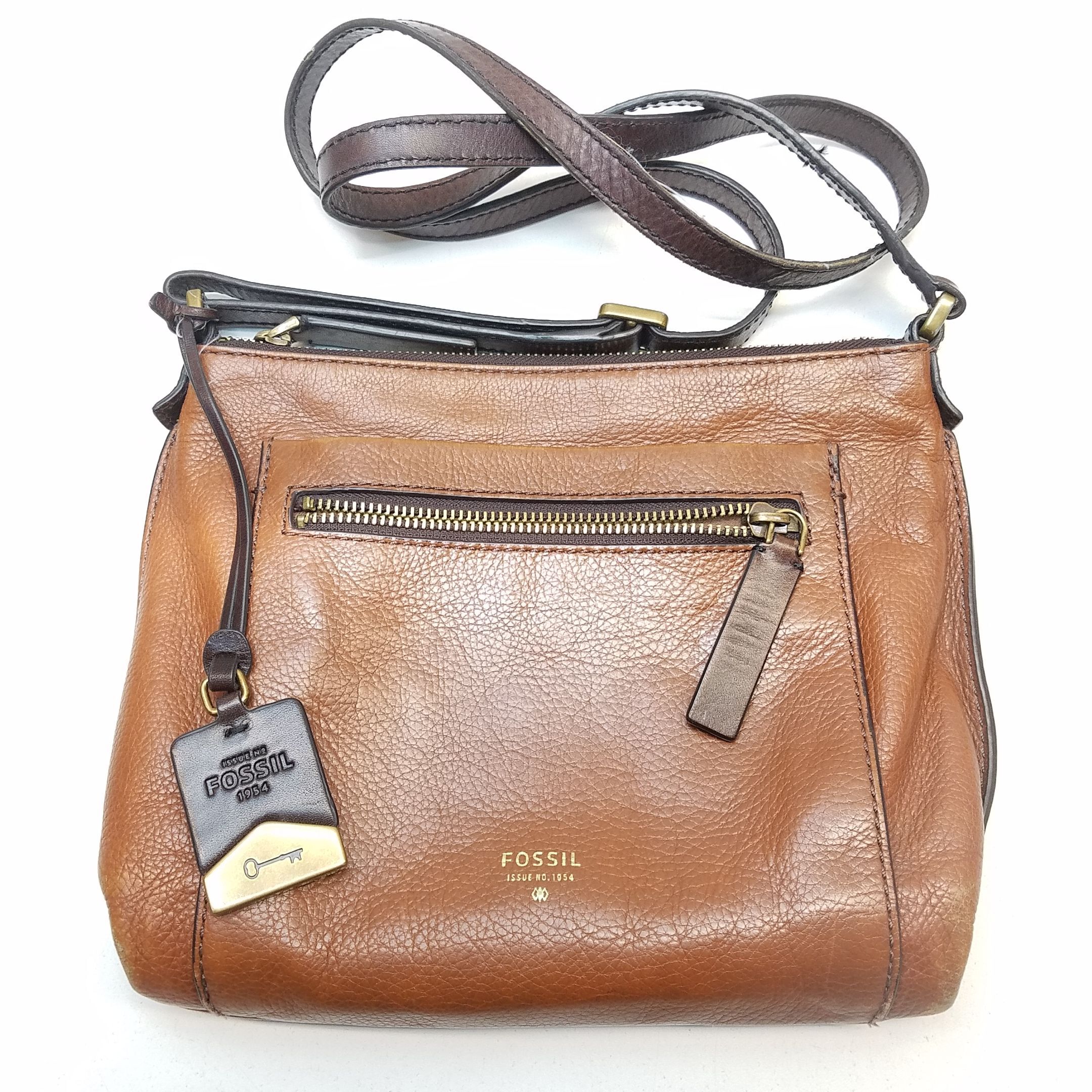 Fossil Zoey Leather Large Flap Crossbody Purse Handbag in Brown | Lyst