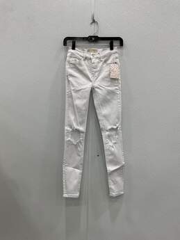 NWT Free People Womens White Distressed Jeans SZ 24R