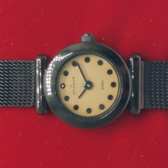 Skagen 107XSMMD 18mm Black Stainless Steel Watch image number 1