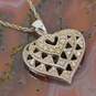 14K White Gold 0.21 CTTW Diamond Accent Heart Pendant Necklace 3.9g image number 1