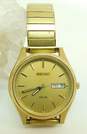 Vintage Seiko Solar Gold Tone Day Date Men's Dress Watch 65.9g image number 4