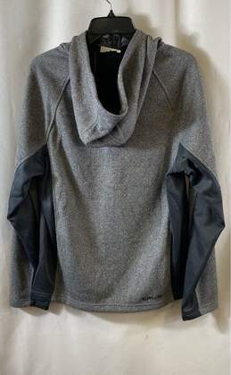 NWT Spyder Mens Gray Heather Long Sleeve 1/4 Zip Hooded Fleece Jacket Size Laege alternative image