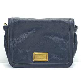 Marc By Marc Jacobs Pebble Leather Flap Crossbody Black