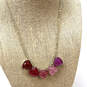 Designer Betsey Johnson Silver-Tone Glitter Hearts Statement Necklace image number 1
