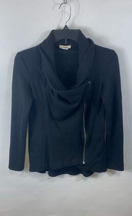 Helmut Lang Womens Black Wool Long Sleeves Full Zip Cardigan Sweater Size Small