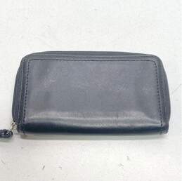 COACH Black Leather Zip Around Pouch Card Wallet Wristlet alternative image
