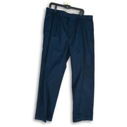 NWT Jos. A. Bank Mens Navy Blue Pleated Regular Fit Ankle Pants Size 38x30