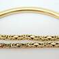 14K Yellow Gold Bar Link & Byzantine Link Chain Bracelet for Repair 8.2g image number 4