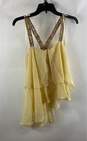 NWT BCBGmaxazria Womens Yellow Sleeveless Wide Strap Blouse Top Size Large image number 2