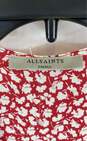 All Saints Womens Red Floral Krystal Scatter Sleeveless Short Wrap Dress Size S image number 3
