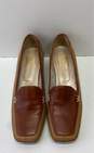 Brunos Firenze Shoes Tan Brown Suede Leather Loafers Shoes Women's Size 38 image number 6