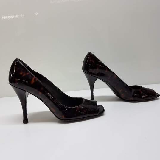 Stuart Weitzan Patent Leather Printed Heels - Sz 6 image number 1