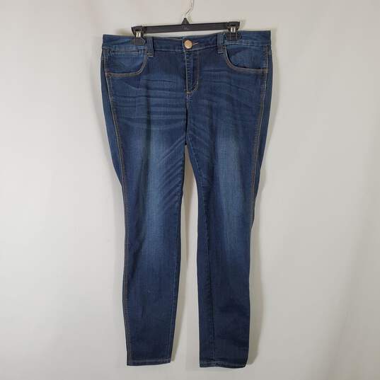 Buy the Seven7 Jeans Women Dark Wash Skinny Jeans sz 14